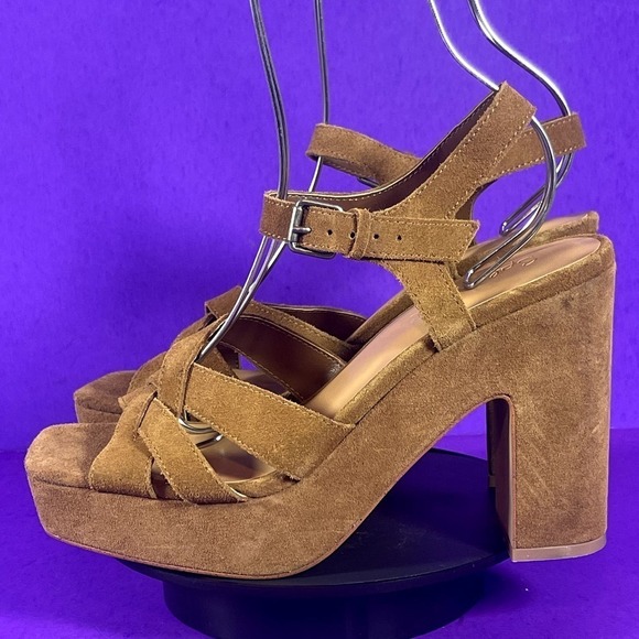 Splendid Women's Brown Suede Platform Piper Sandals Shoe Size 9-NEW - Picture 4 of 10